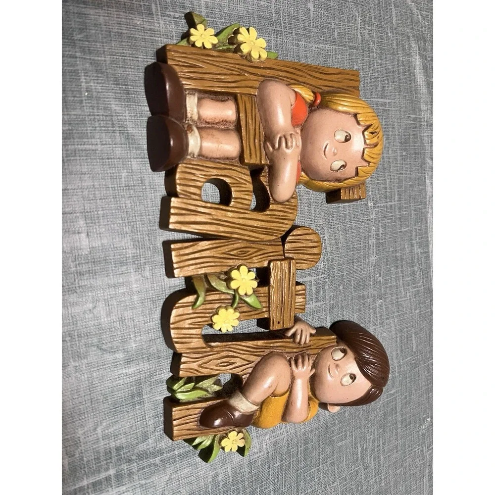 Burwood Vintage 70's Kids Room Decor Faith Hope Religious Made In USA
